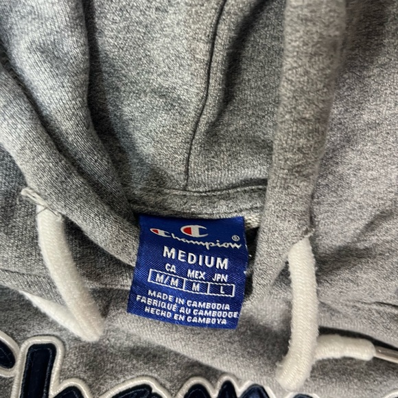 Champion grey hoodie embroidered - Picture 5 of 5